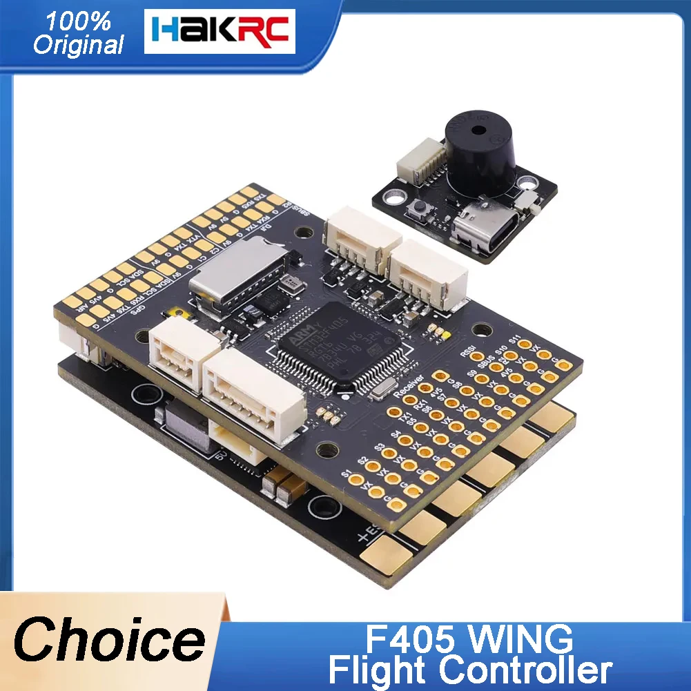 

HAKRC F405 WING Flight Controller Built-in OSD Barometer BEC 2S-6S Lipo for RC Fixed Wing Model Airplane