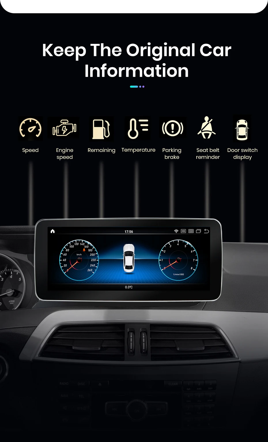 Junsun KSW Qualcomm 665 CarPlay Für Apple Auto Radio Multimedia Für Mercedes-Benz C Klasse W204 S205 C204 2007-2018 4G WiFi Stereo – Detail 12