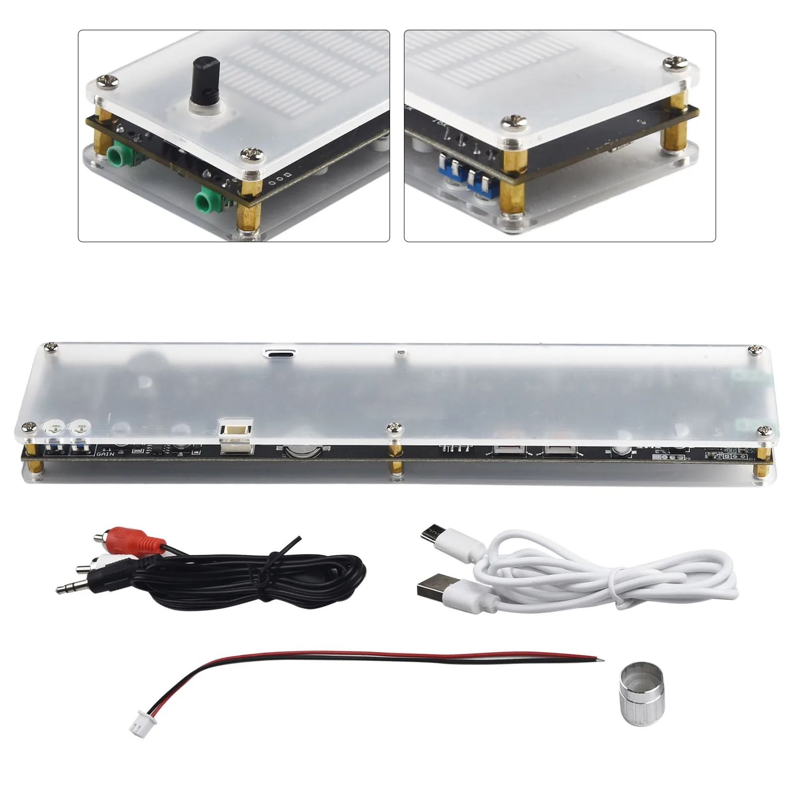 Music for spectrum Indicator, USB Audio Level LED Display, 20 stage 15 level for dsp EQ for vu Meter, for acrylic Shell, 48KHz