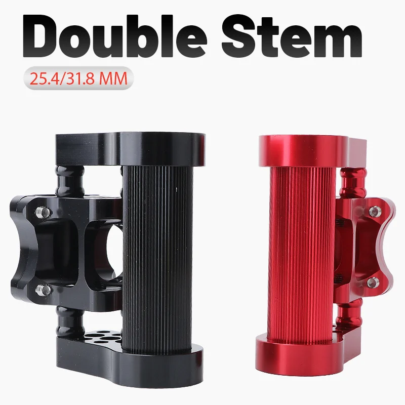 

25.4 31.8 60mm 85mm Double Stem Adjustable 412 Silver Gold Red Black Purple Lightweight Stem Cnc Aluminium Alloy Folding Bike