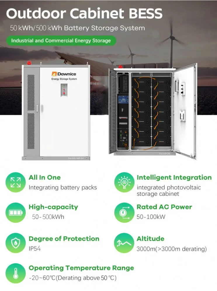 Dawnice High Voltage Lifepo4 Battery Pack 50kwh 100kwh 200kwh 215kwh Bess Commercial and Industrial Energy Storage Systems