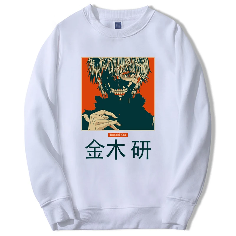 Nameless Ken Anime Ghoul Tokyo Harajuku Sweatshirts Japan Manga Cartoon Streetwear Men Sudaderas Con Capucha Tracksuit Men