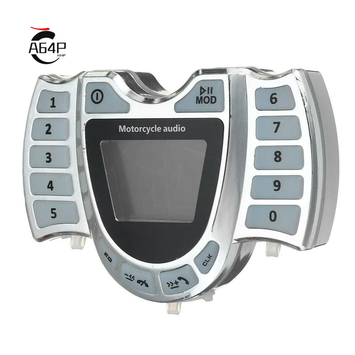 A64P-Motorcycle Stereo Speakers Wireless Bluetooth MP3 Player Waterproof FM Audio For Motor Scooter Bike ATV UTV