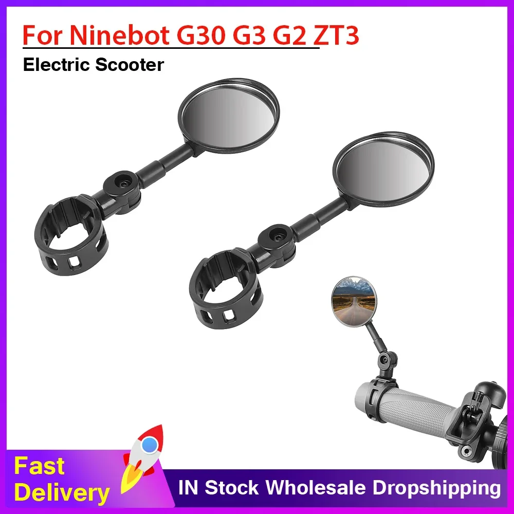 

Adjustable Rearview Mirror for Segway Ninebot Max G30 G3 G2 F3 E3 ZT3 Electric Scooter Handlebar Rear View Mirrors Accessories