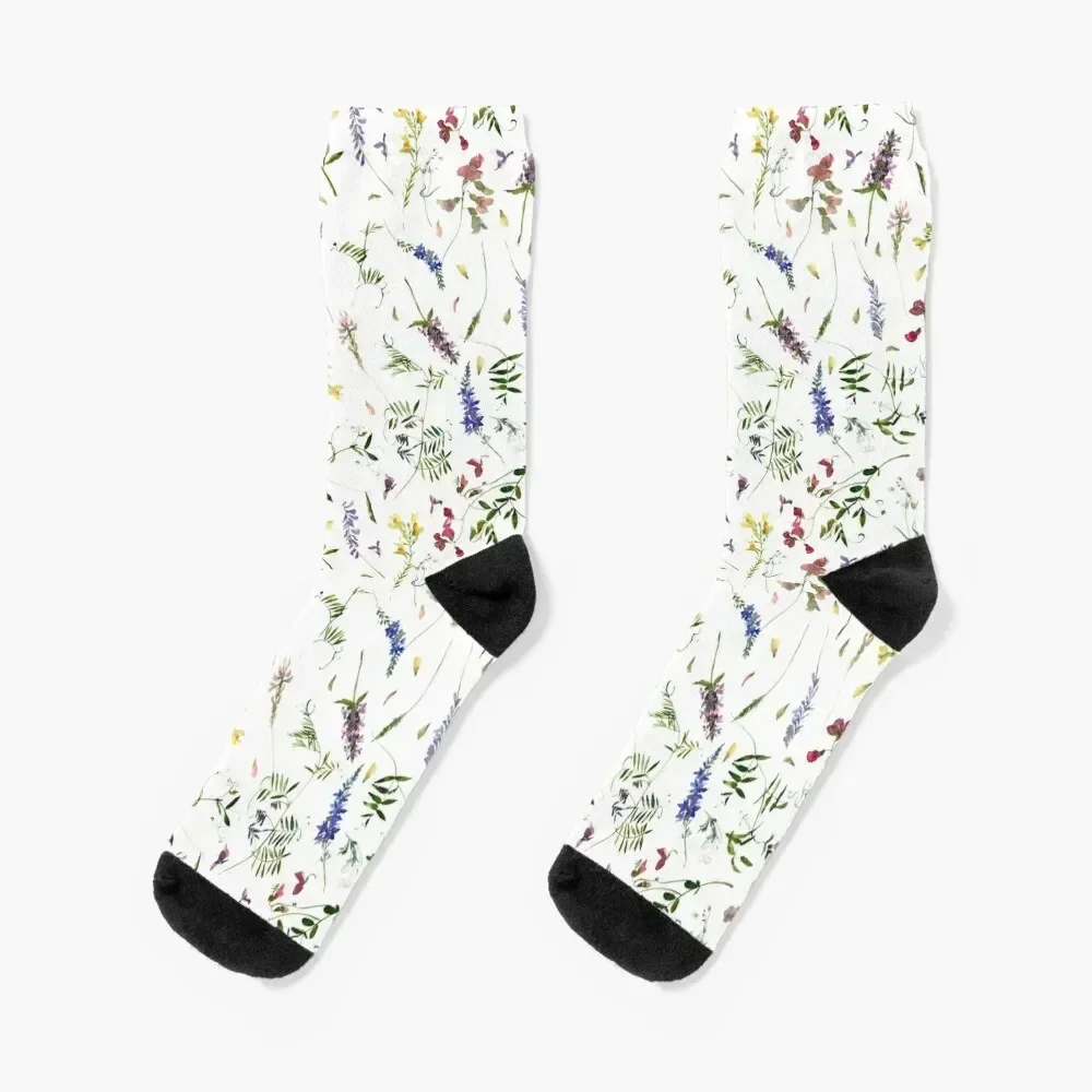 Wildflowers And Herbs Socks Rugby christmas stocking luxury Socks Man Women's