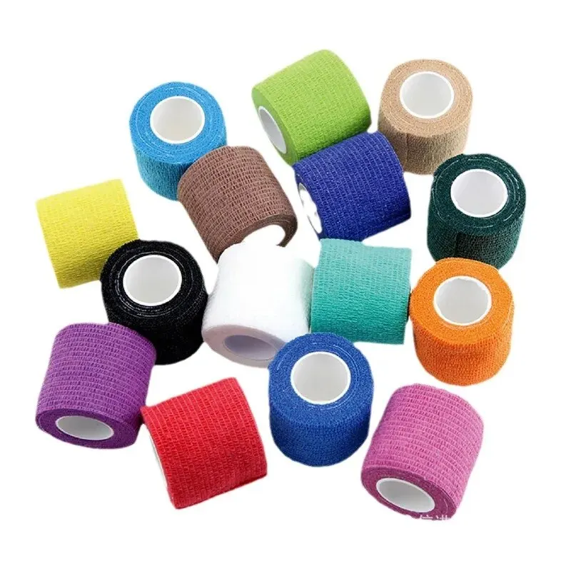 1/10 Roll Colorful Sports Self Adhesive Elastic Bandage Wrap Tape Elastoplast For Knee Pads Finger Ankle Palm Aid Kit Pet Tool