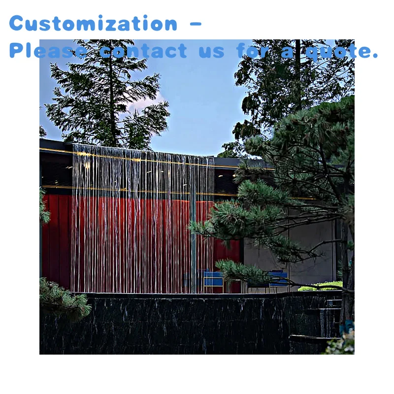 

custom.Customized Waterfall Outdoor Rain Curtain Garden Wall Space Pool Artificial Waterfall