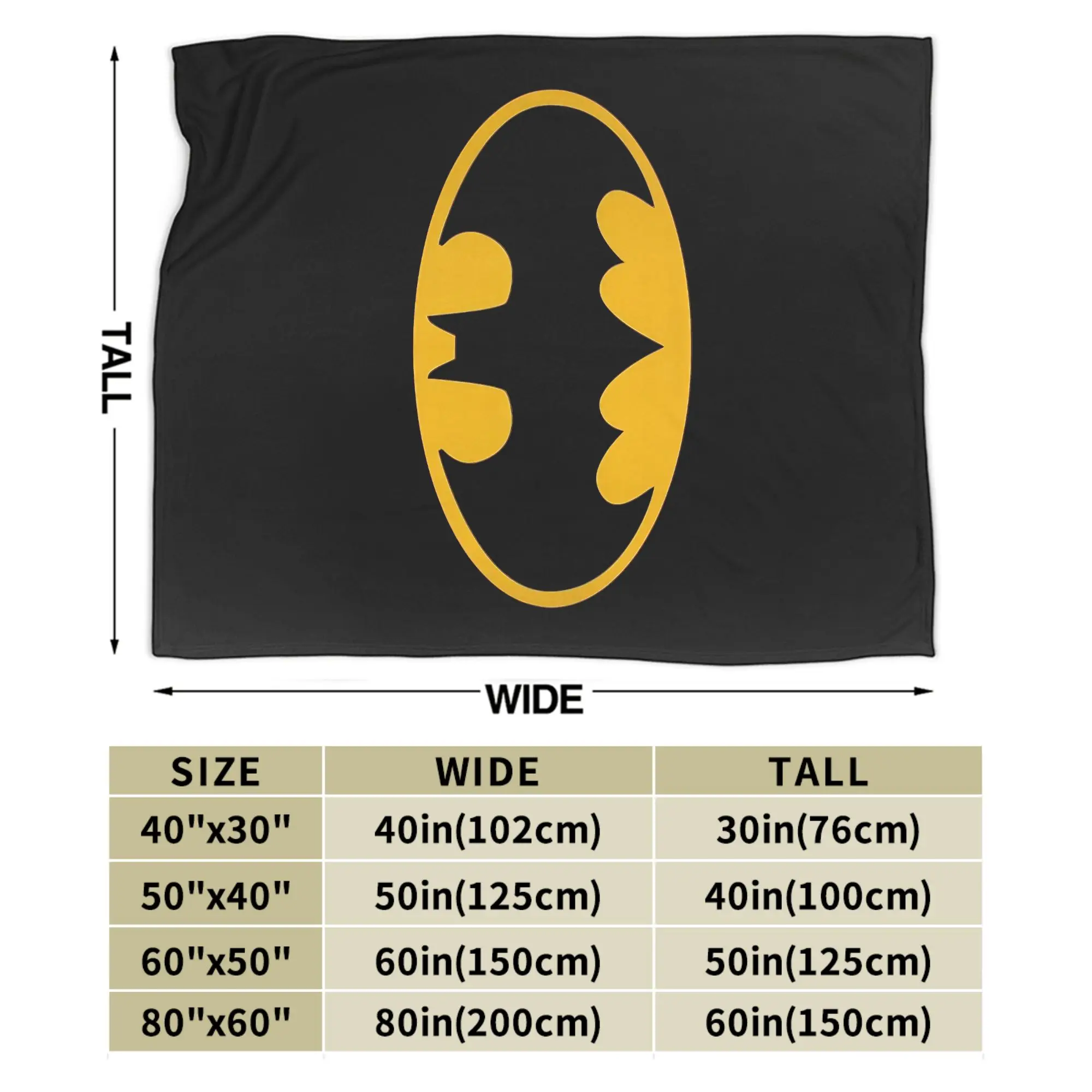 Batmans Logo Anime  Coral Fleece Plush Throw Blanket Blankets for Sofa Travel Lightweight Thin Bedroom Quilt, view 4