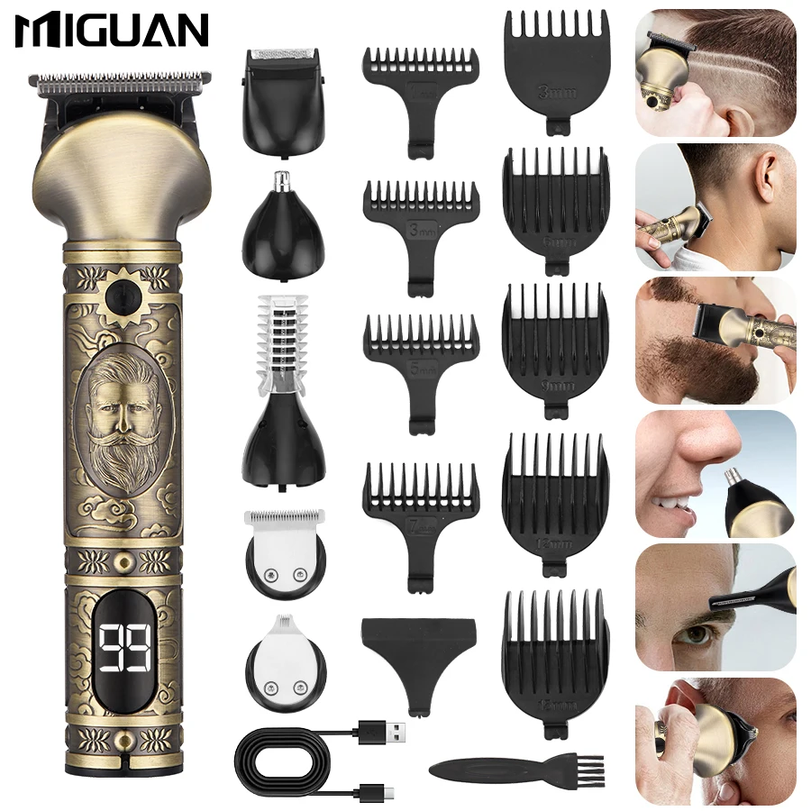 Hair Clippers and 6-in-1 Beard Trimmer Set for Men,  Trimmer Barber Clippers for Haircut, Fade, Beard, Nose & Body Grooming