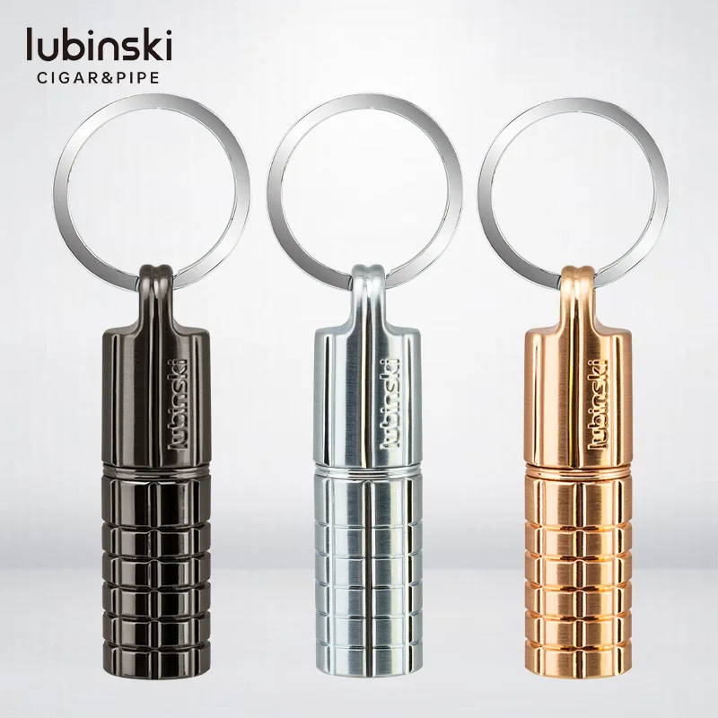 

Lubinski Vintage Zinc Alloy Cigar Punch Cutter Cigars With Key Ring And W/Gift Box New Arrival