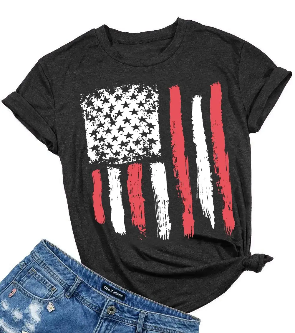 

Graphic Tees for Women Patriotic Shirts for Women Short Sleeve Tshirts Shirts Summer Casual Tee Tops 62439