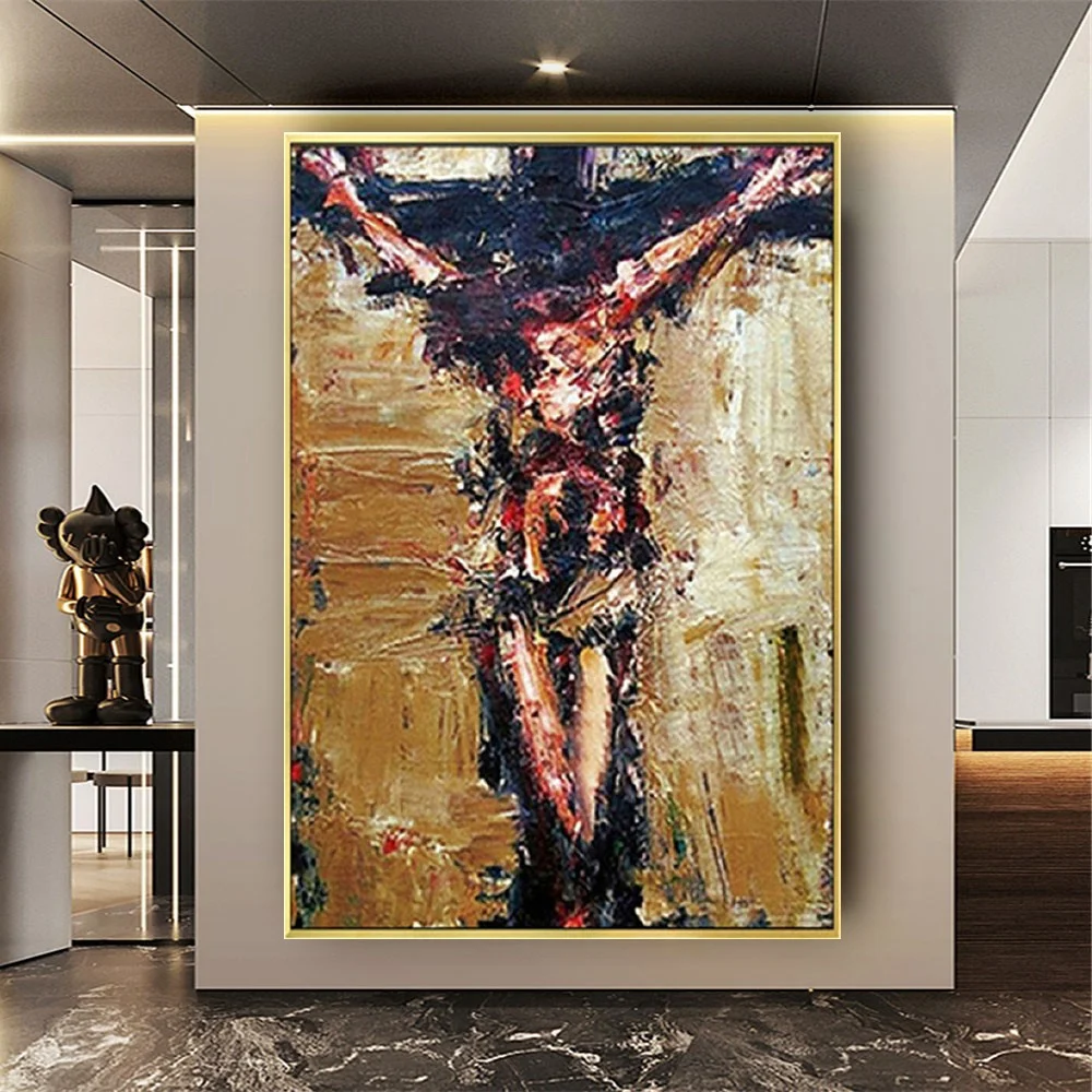 

Handmade Oil Paintings Abstract Figure Christian Religious Wall Art Canvas Picture For Living Room Bedroom Home Decor Painting