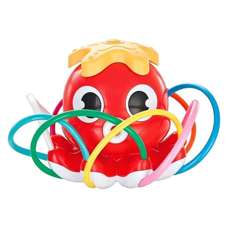 A84F-Sprinkler Water Spray Outdoor For Kids For Backyard Games With 8 Wiggle Tubes For Summer Fun
