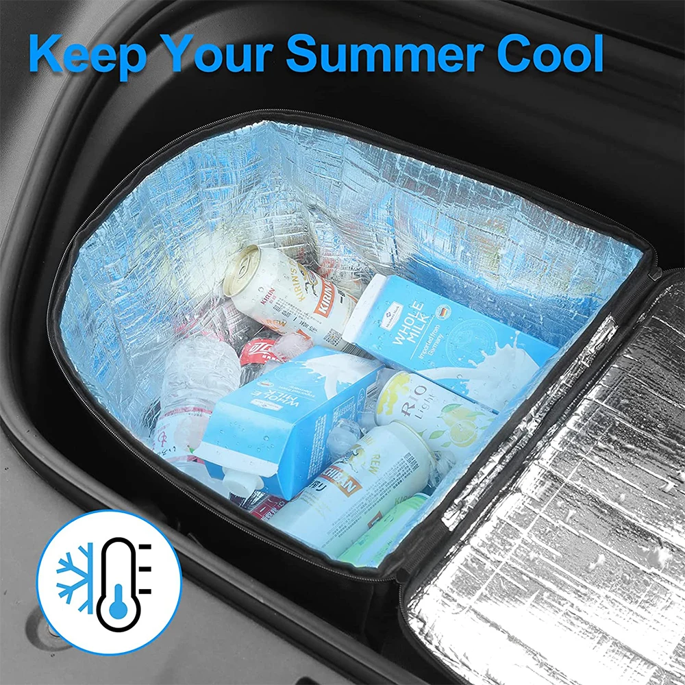 For Tesla Model 3 Model Y Frunk Cooler Organizer Insulation Bag Front Trunk Storage Organizers 2022 Model 3 Model Y Accessories