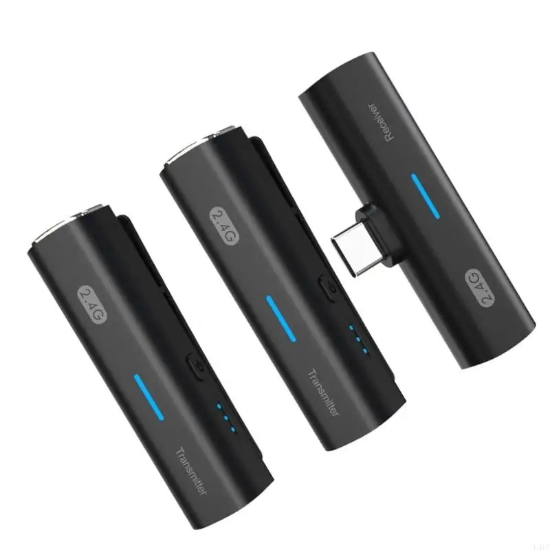 L41F Mini Microphone Contenser Clip على Lavalier Lavalier Mic 2.4g لاسلكي للهاتف