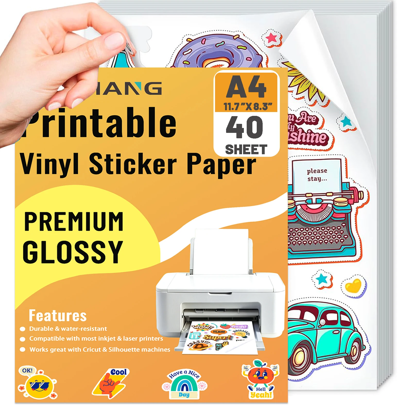 40SheetsA4(8.3x11.7)SizePrintableVinylStickerPaperforInkjetPrinterandLaserWhiteGlossyStickerPaperWaterproof-AliExpress21