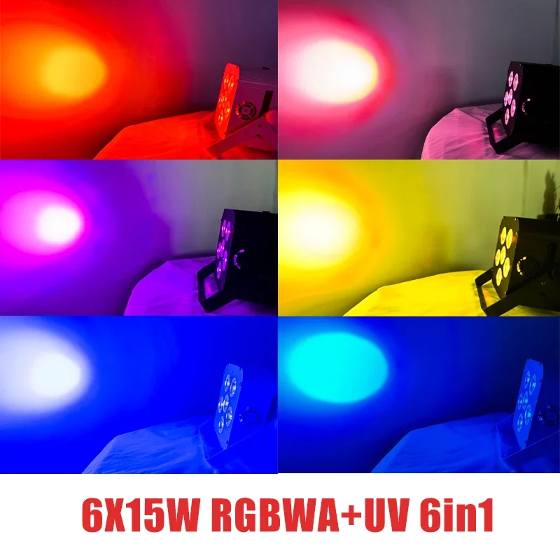 Stage lighting 9*18W RGBWA UV 6in1 LCD Display Wireless LED Battery Par Lights With APP Control for wedding party Dj bar stage