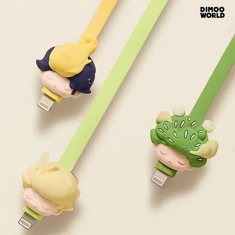 New Dimoo By Your Side Series Blind Box Iphone Type-C Data Cable Kawaii Anime Peripheral Cartoon Decor Toys Gift For Girls