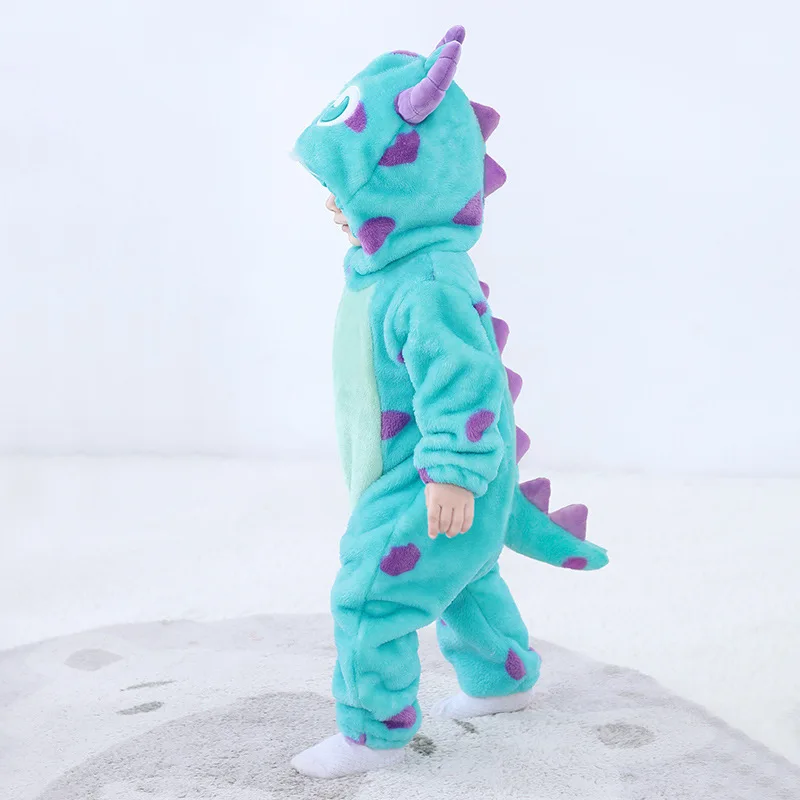 0-3Y Babies Romper Cute Animal Onesie Sully Oufit Baby Boy Girl Soft Warm Kigurumis Winter Sleepwear Halloween Funny Suit