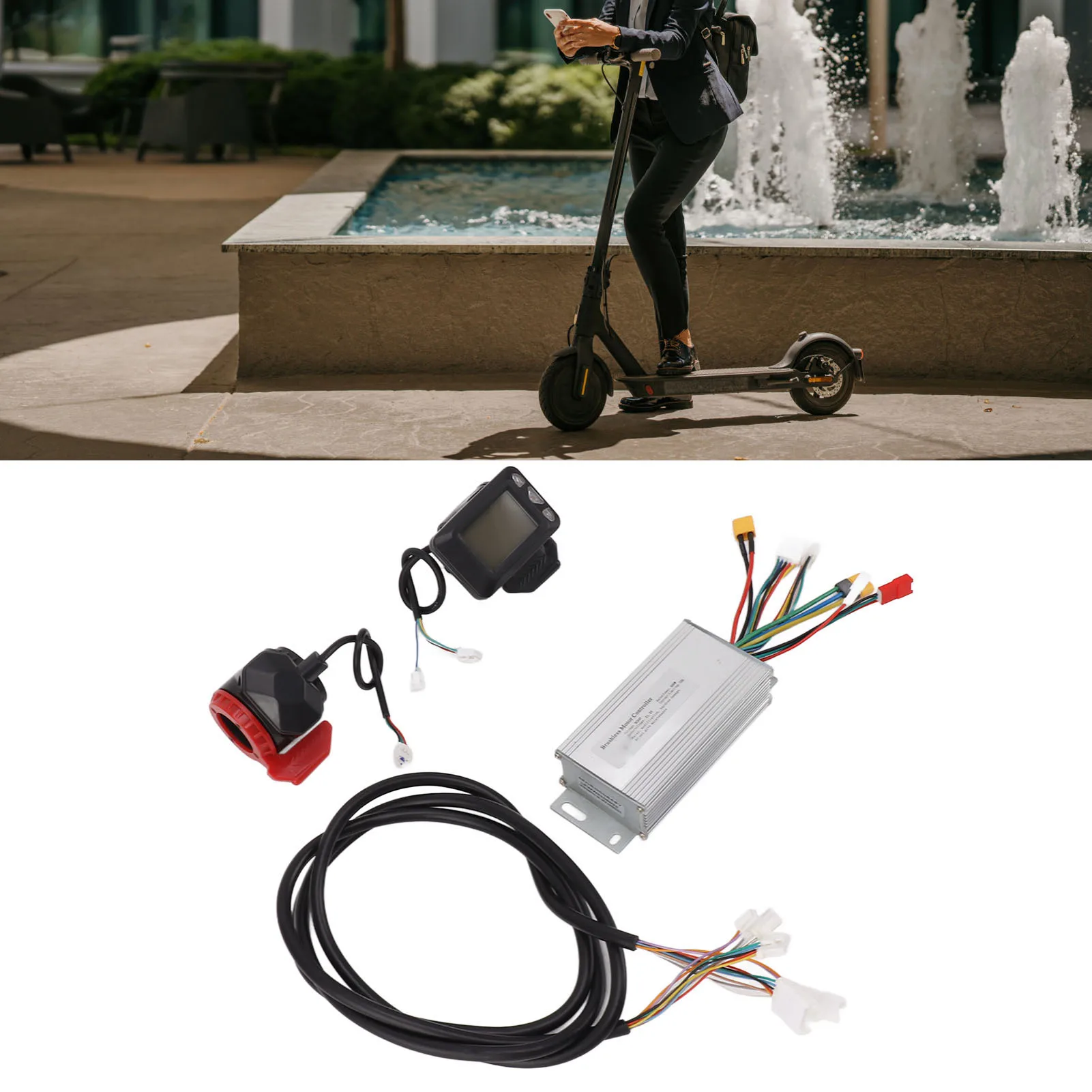 ZK30 24V 250W Motor Speed Controller Electric Bike Scooter Brushless Motor Controller Display Electric Scooter Accessories Kit