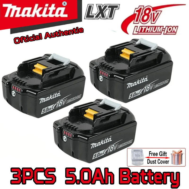 Batería de herramienta eléctrica japonesa Makita, 18V, 6,0 Ah, DDF487, DGA404, DTW700, DHP487, reemplazo de batería de carga LED