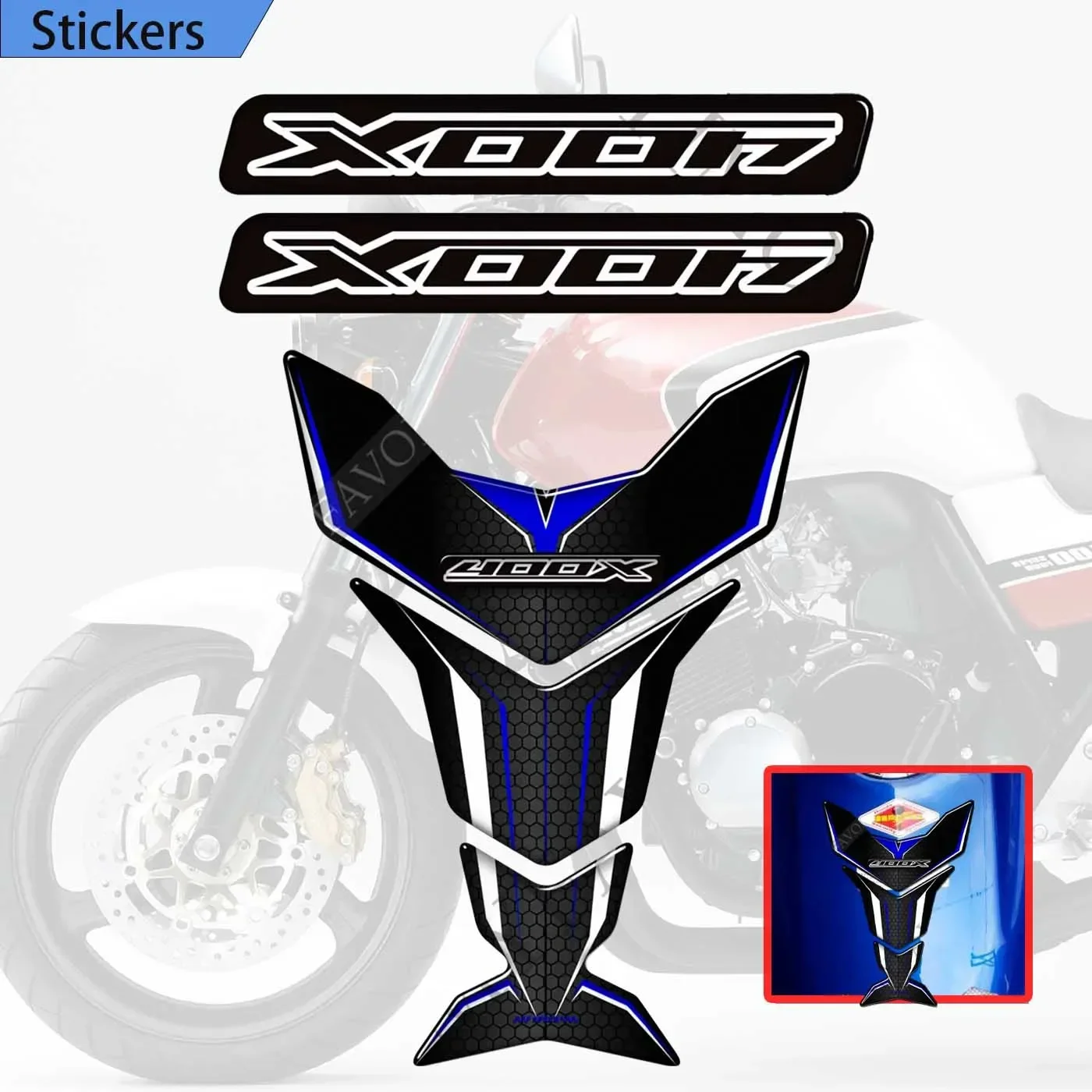 

For Honda CB400X CB 400 X 400X Fuel Oil Kit Knee Helmet Tank Pad Decals stickers adhesive Protector Fairing Fender