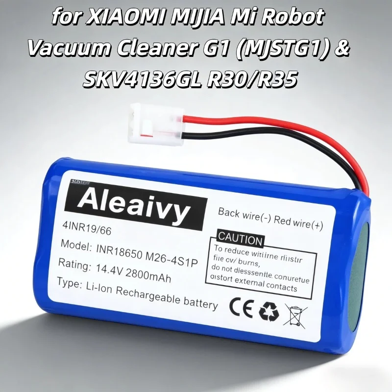 

Высокопроизводительная литий-ионная аккумуляторная батарея Premium 14.4V 4000mAh 4S1P для аксессуаров Xiaomi Mijia Mi Robot G1 MJSTG1 SKV4136GL R30 R35