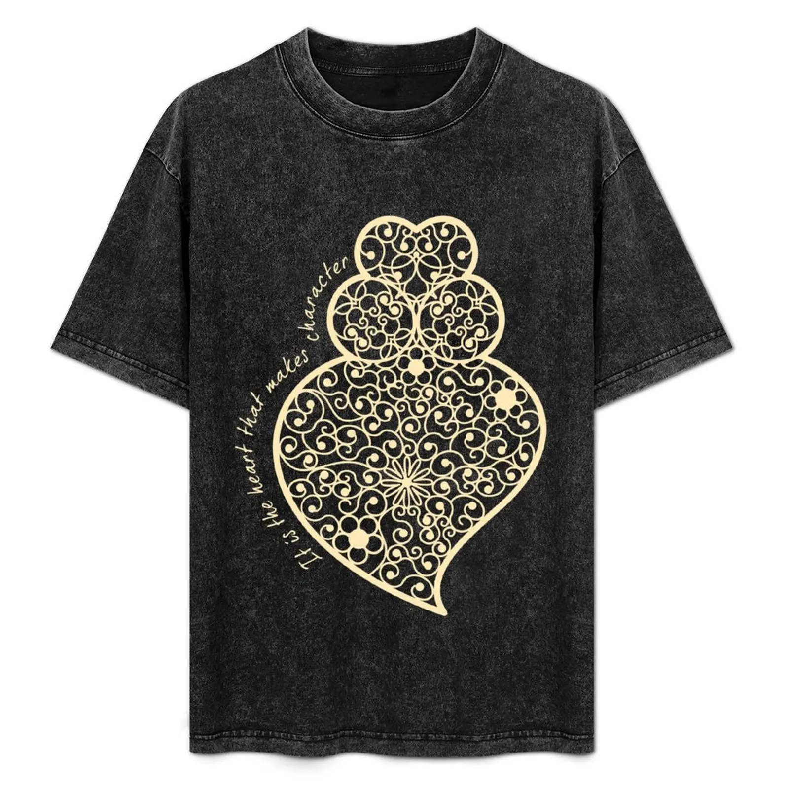

Heart makes Character 2 T-Shirt Work Short Sleeve Cotton Top