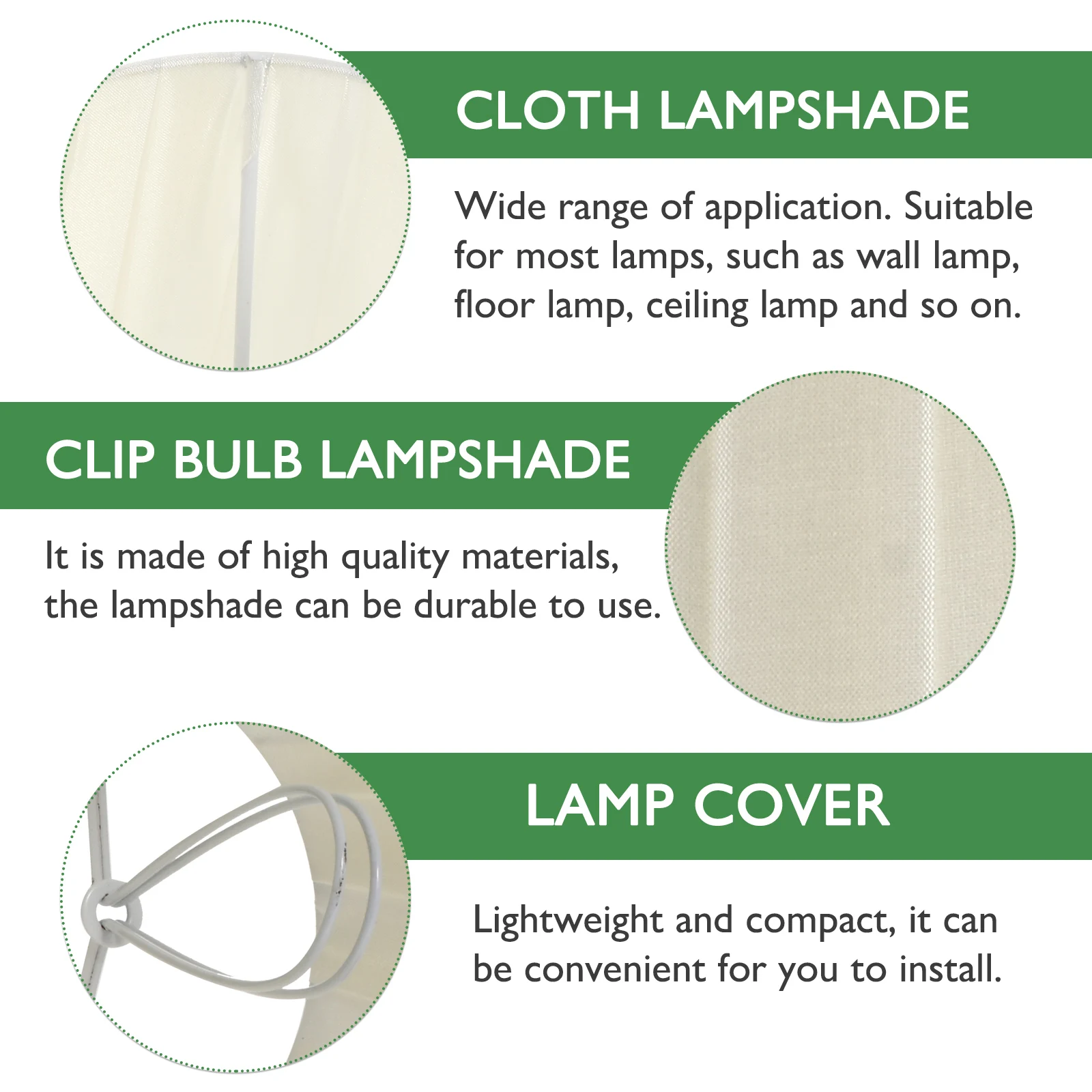 

Clamp Lampshade Cloth Cover C Bulb Clip Rechargeable C les Desk Decor Simple Style Lightweight Compact Wide Application Wall
