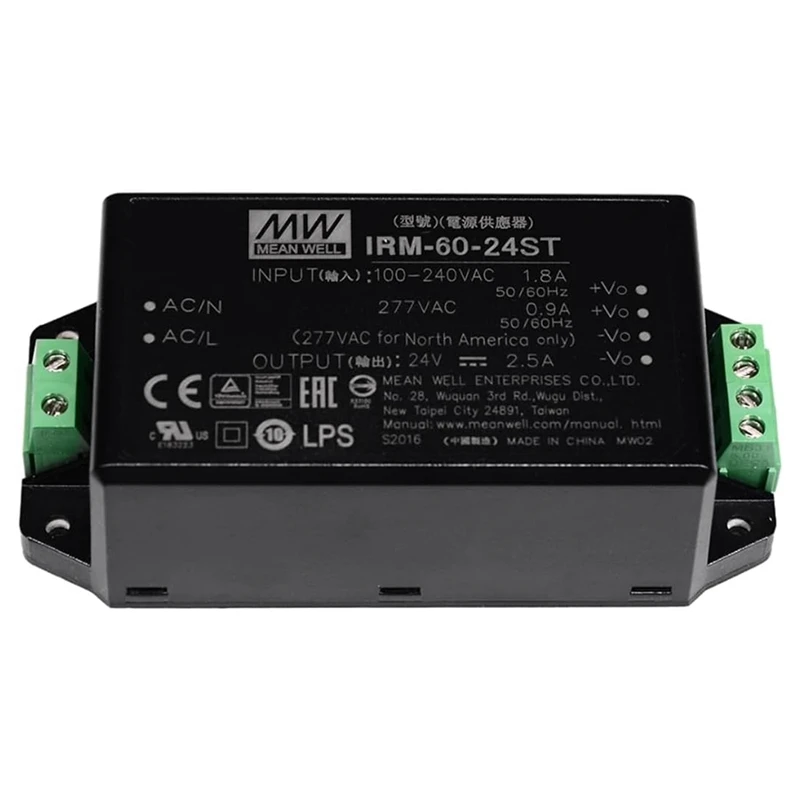 60W 24V 1.25A Power Supply Module IRM-60-24ST Screw Terminal Type AC-DC Power Supply Driver Converter Transformer