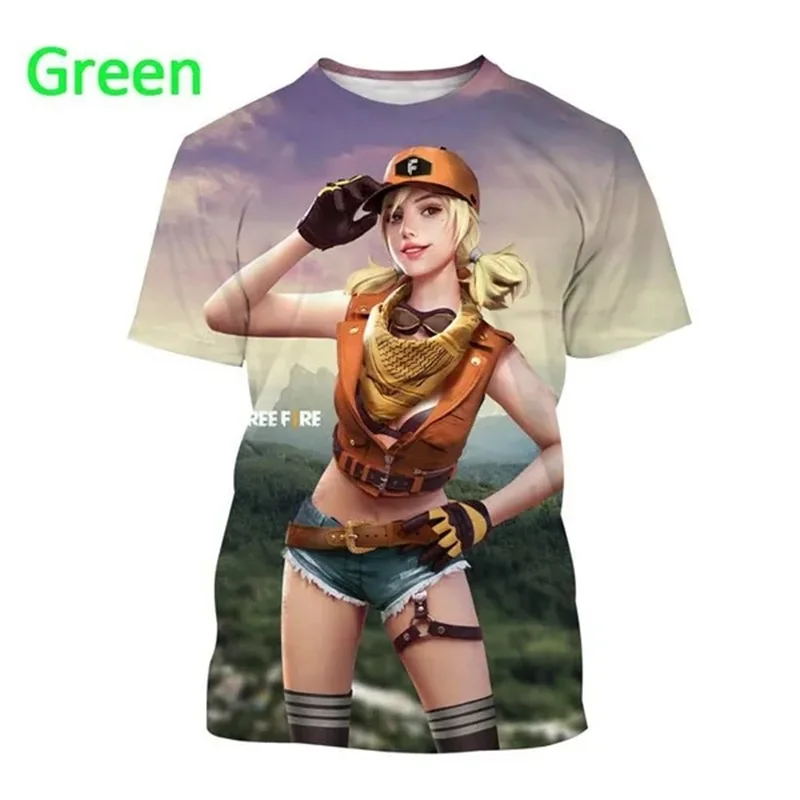 Hot Game Free Fire Graphic Tshirts For Men Women 3D Printed Unisex Cool Casual Crew Neck Tee Top Kids Hip Hop T-shirt Streetwear