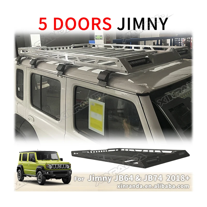 Jimny 5 Doors Car Carrier Luggage Rack Roof Rack with Led Light for Maruti Suzuki Jimny 2023 2024 Aluminum Alloy