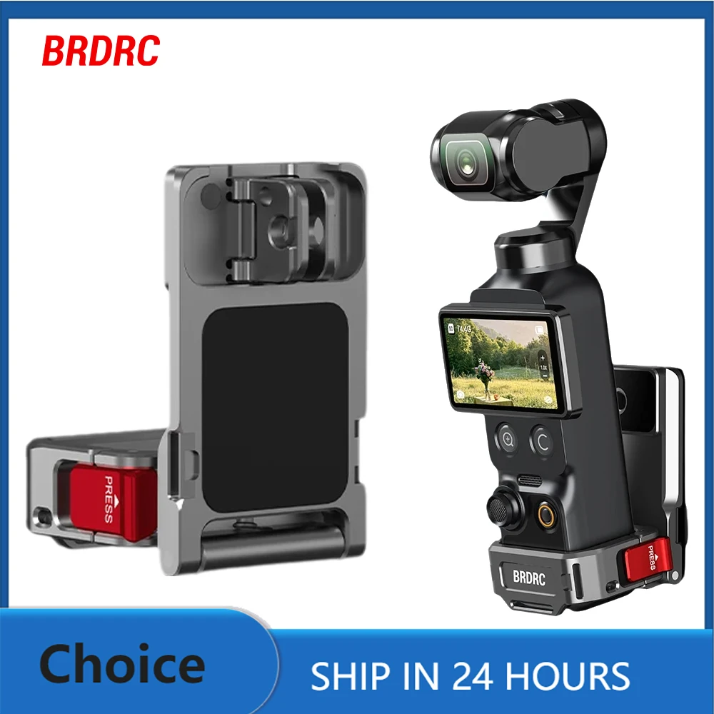 

Магнитный расширительный адаптер BRDRC для DJI Pocket 4/3: защитный металлический кронштейн-крепление с отверстиями под винты 1/4 дюйма/порты Claw