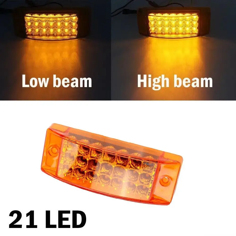 

Высокая яркость 21LED габаритный фонарь для грузовика, квадратный светодиодный габаритный фонарь для предотвращения столкновений, боковой фонарь, предупреждающий мигающий сигнал, задний фонарь для грузовика
