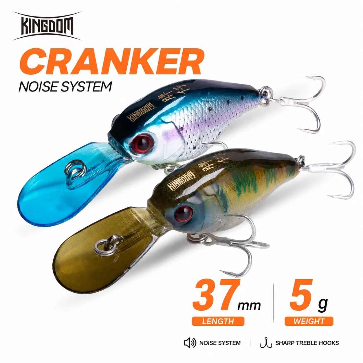 Fishing Lure Crankbait - Воблеры Kingdom Crazy Crankbaits: медленно тонущие
