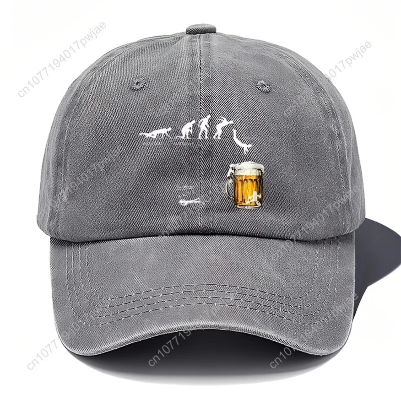 หมวกเบสบอลสีดำสำหรับผู้ชายพร้อมแก้วเบียร์และพิมพ์ลาย“การดื่มคือความกล้าหาญ” - เหมาะสำหรับงานปาร์ตี้ การสวมใส่แบบลำลอง และกิจกรรมกลางแจ้ง