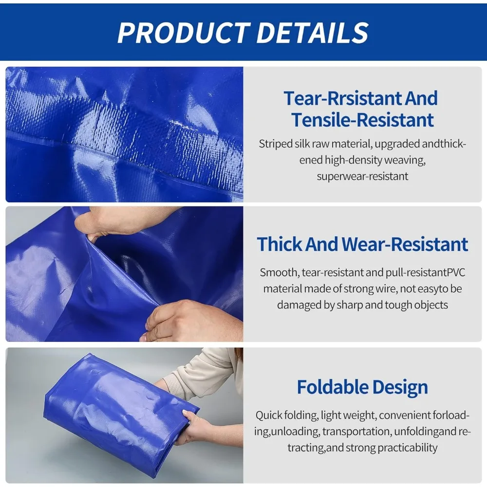 Collapsible Large Capacity Water Tank - 1400L/370Gal Portable Storage for Drought and Emergency Use