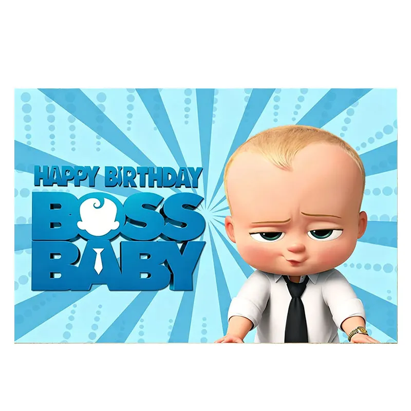 Blaues Little Executive Baby B-BOSSED Duschparty-Dekorationsset mit Einwegteller, Bechern, Servietten, Banner und Ballons für Geburtstagsfeiern – Detail 33