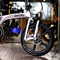 SILVEROCK-Carbon Wheels for Birdy Folding Bike, Disc Brake, Clincher,11 to 12 Speed, 20 Inch, 406, 5 Spokes, Birdy GT, R20, CITY