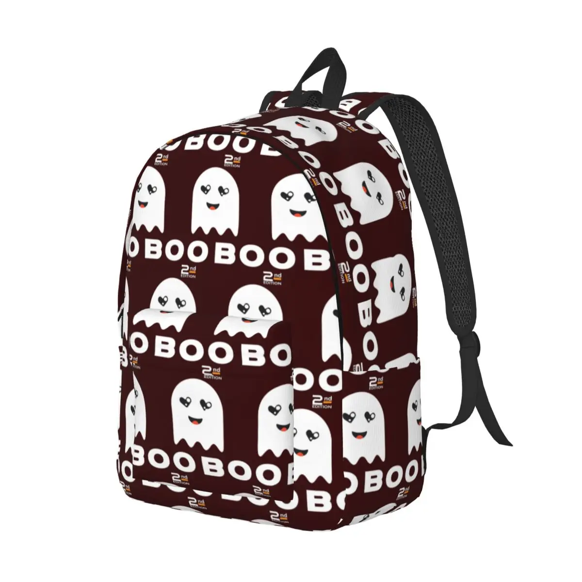 

Happy BOO GHOST Backpack Daypack Large Capacity Children BookBag School Bag Shoulder Bags for Men Women