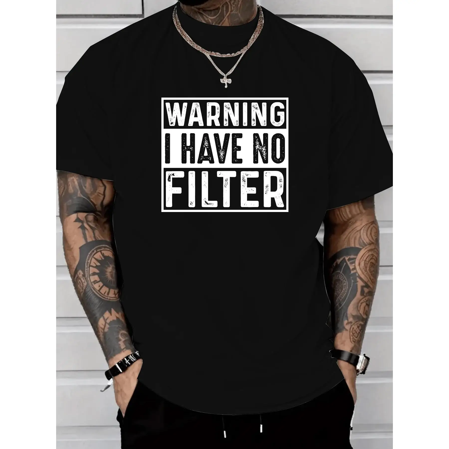

Funny T - Shirt: Make a Statement with 'Warning I Have No Filter