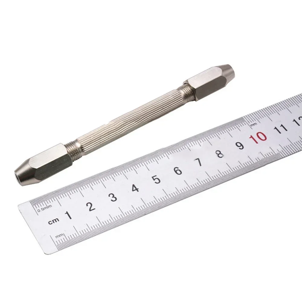 Copper Double End Pin Vise Hand Chuck + 10 Drill Bit Jewelry Watch Repair Maintain Tool For Plastic PCB Jewelry Hand Tools image 3