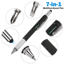 7 In1 Multifunctionele Balpen Met Moderne Handheld Tool Meet Technische Heerser Schroevendraaier Touch Screen Stylus Waterpas