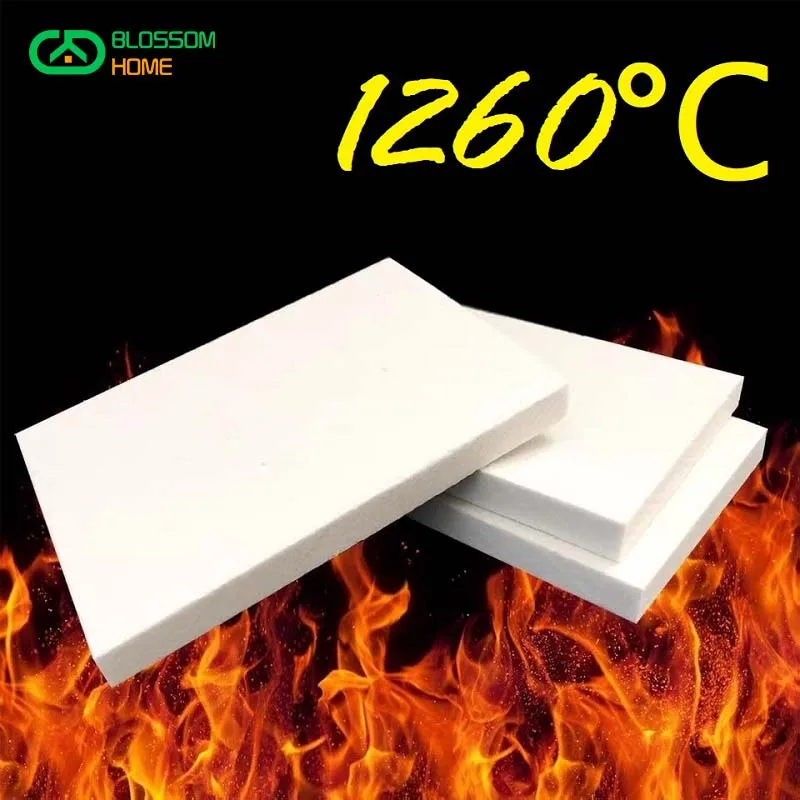 3/5/10/20/30/40/50mm thick Aluminum Silicate Ceramic Fiber Board Boiler Furnace Hardness Fire Shield Heat Insulation