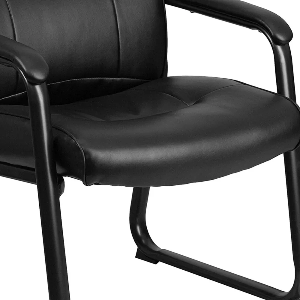 Hercules Series Big & Tall LeatherSoft Executive Side Reception Chair, Padded Lobby Chair with 500-lb. Static Weight Capacity