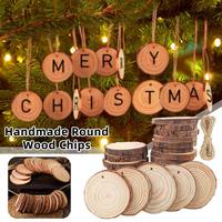 Natural Unfinished Wood Slices Round Wooden Circles for Arts Painting DIY Crafts Wedding Decorations Christmas Ornament
