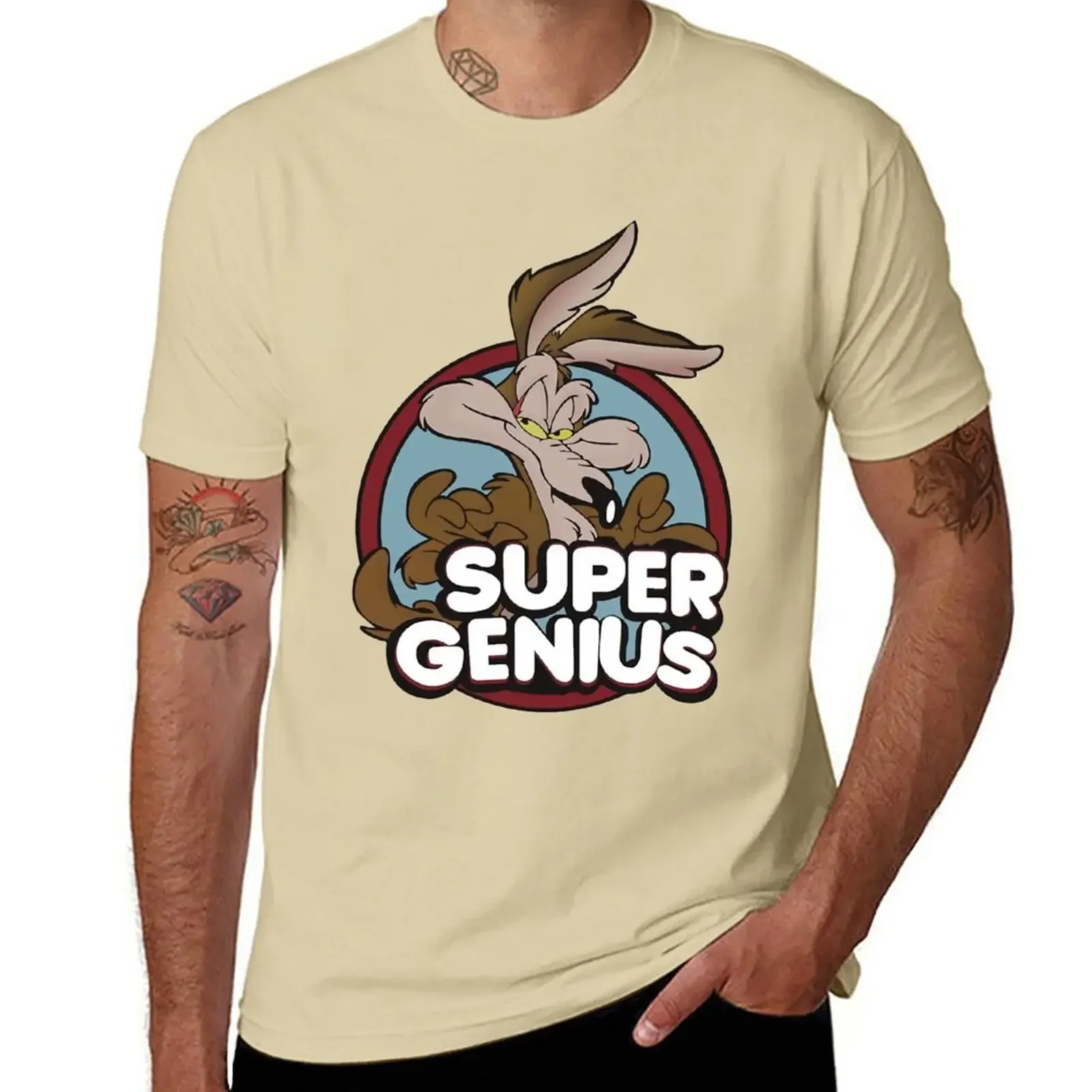 Blouse blacks sports fans mens big and tall tshirts for mens designer clothes graphic t shirts Coyote Super Genius T-Shirt man