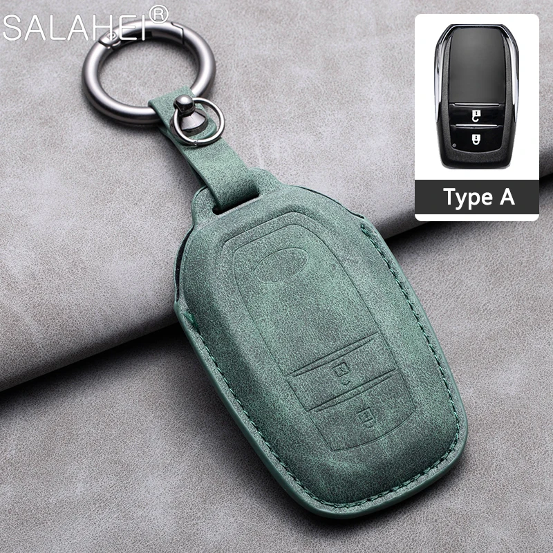 Car Key Cover Case Holder Fob For Toyota CHR Hilux Fortuner Land Cruiser 200 Camry Corolla Crown RAV4 Highland Prado Yaris Aygo