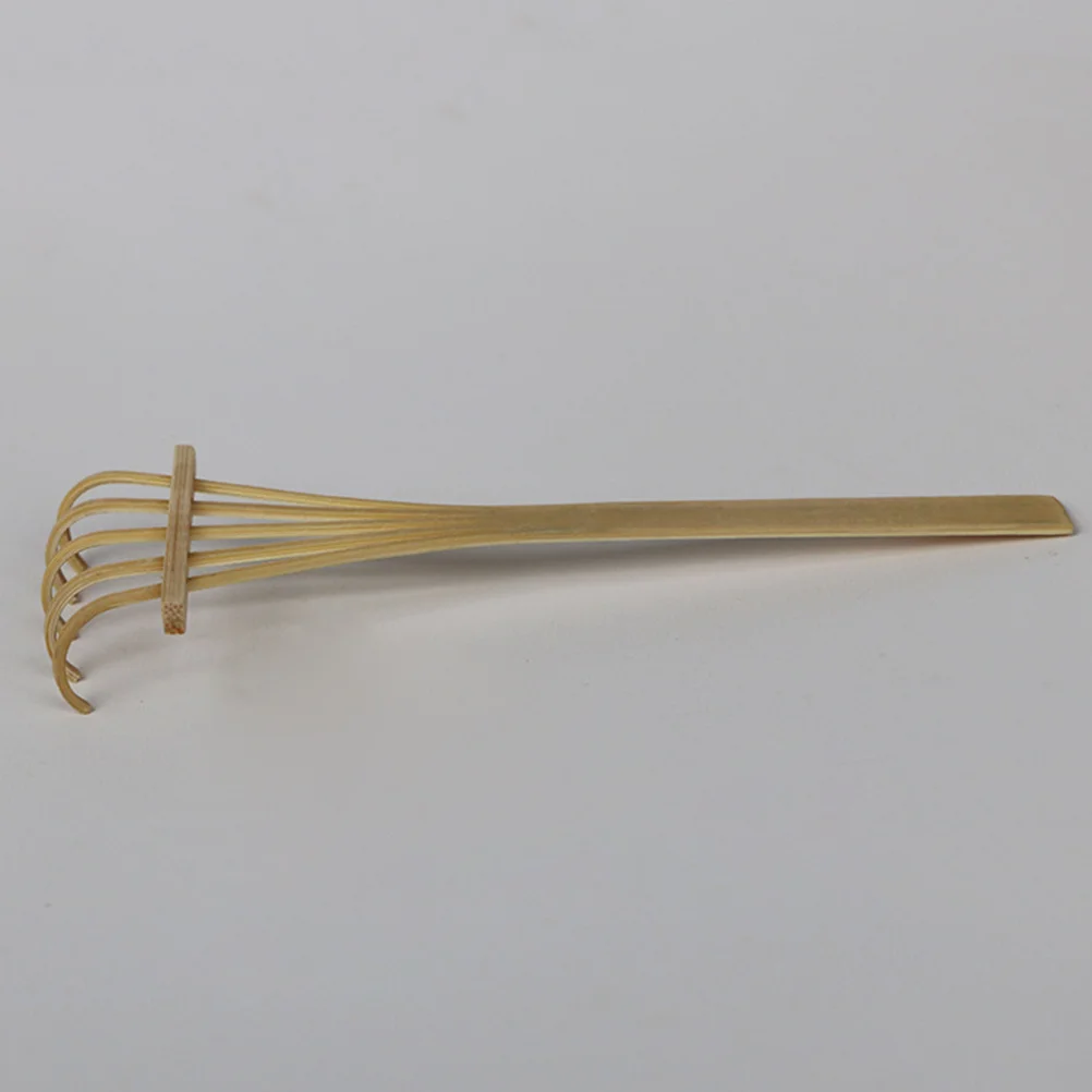 Bamboo Five Teeth Mini Rake Sand Table Tool for Meditation Zen Garden Sand Smoothing and Artistic Patterns Rake