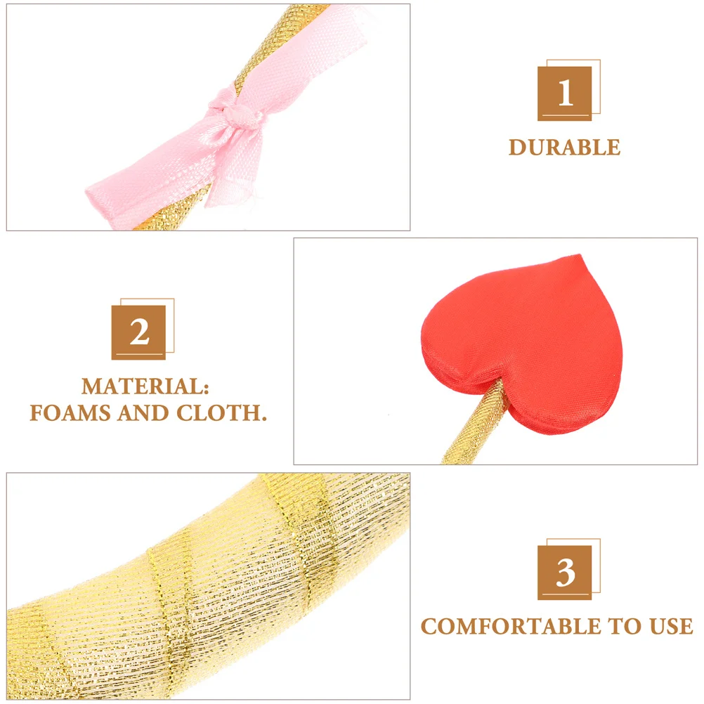 

2Sets Cupid Bow Arrow Costume Props Fashionable Valentine Party Supplies Romantic Accessory Cupid Bow and Arrow